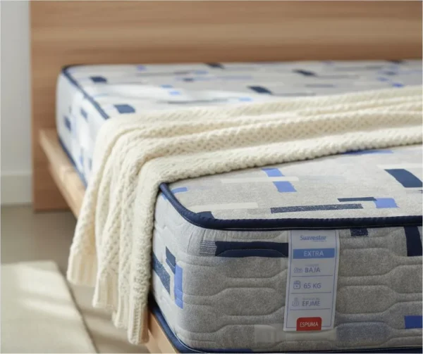 Colchon Suavestar Espuma Extra 80x190x18 1 Plaza Blanco