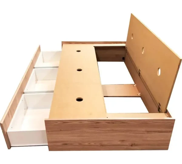 Base Box Sommier Plaza Y Media 3 Cajones 0,90 X 1,90 No Aplica