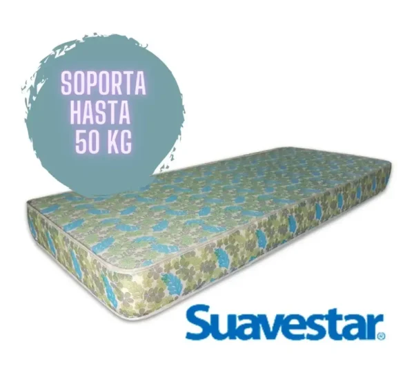 Colchon Lucky Suavestar Espuma 80x190 Goma Espuma Carro Cama Gris Verde